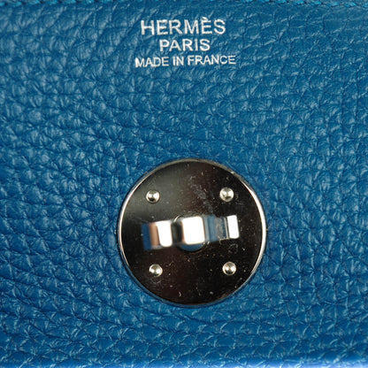 Hermes Taurillon Clemence Lindy 30 Bleu de Galice 6 of 7