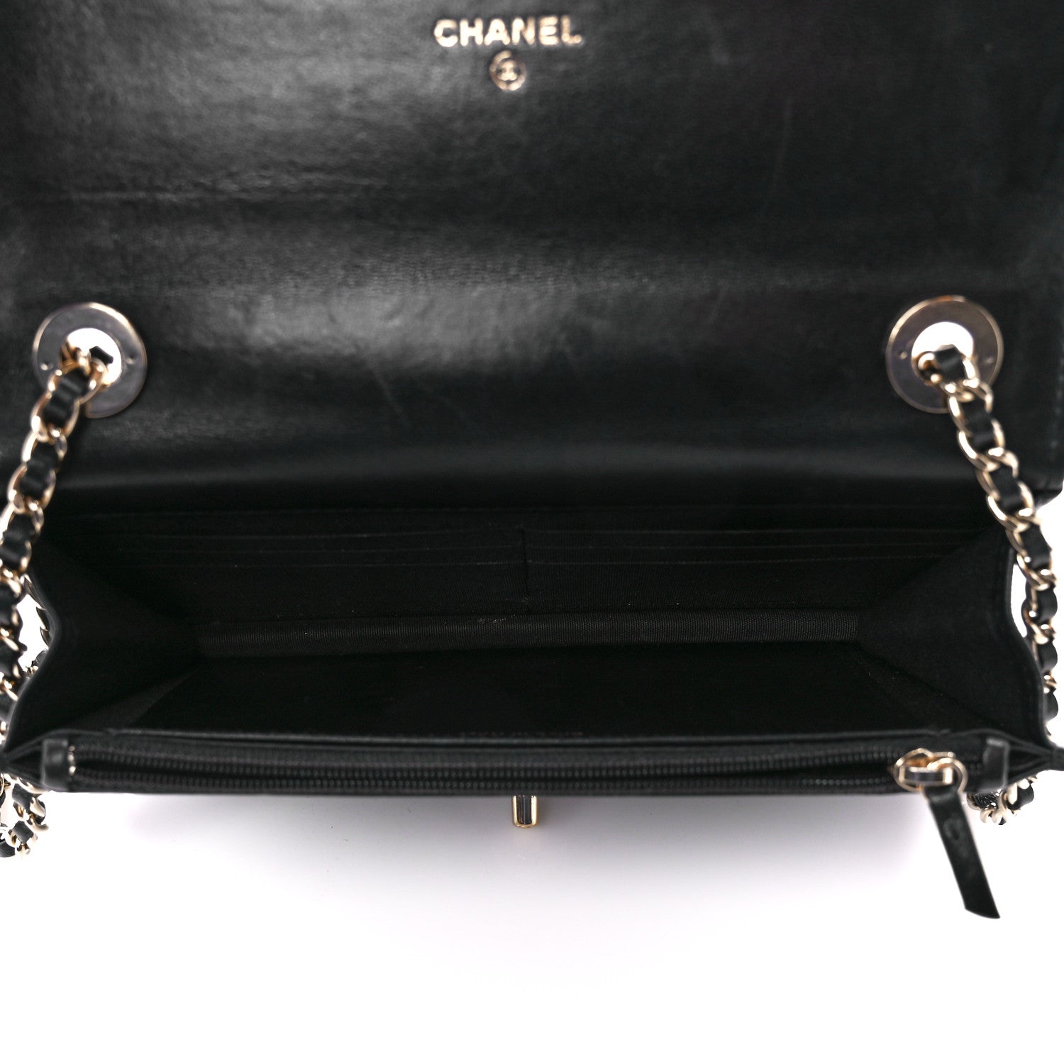 Chanel Lambskin Quilted Trendy CC Wallet On Chain WOC Black 5 of 12