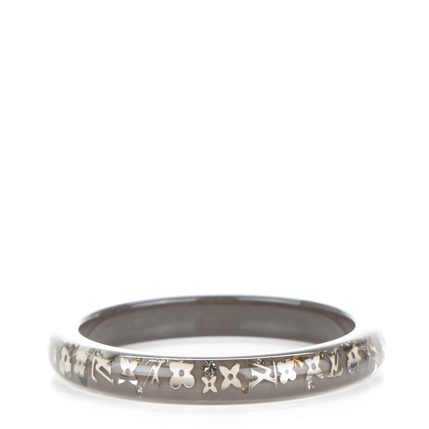 Louis Vuitton Resin Swarovski Medium Inclusion Bracelet PM Grey 3 of 4