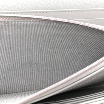Chanel Caviar Quilted Large Gusset Flap Wallet Grey 18 of 19