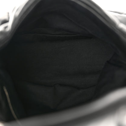Saint Laurent Lambskin Quilted Medium Loulou Puffer Monogram Chain Satchel Black 5 of 13