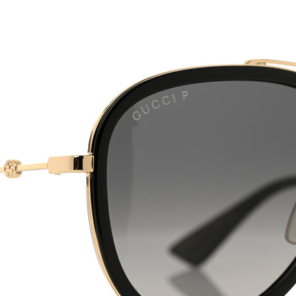 Gucci Aviator Sunglasses GG0062S Black Gold 5 of 8