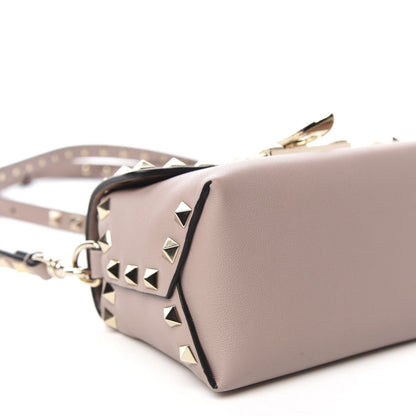Valentino Garavani Calfskin Mini Rockstud Crossbody Bag Poudre 6 of 9