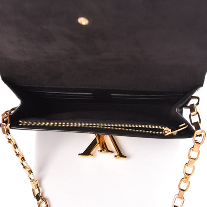 Louis Vuitton Calfskin Chain Louise MM Black 7 of 9