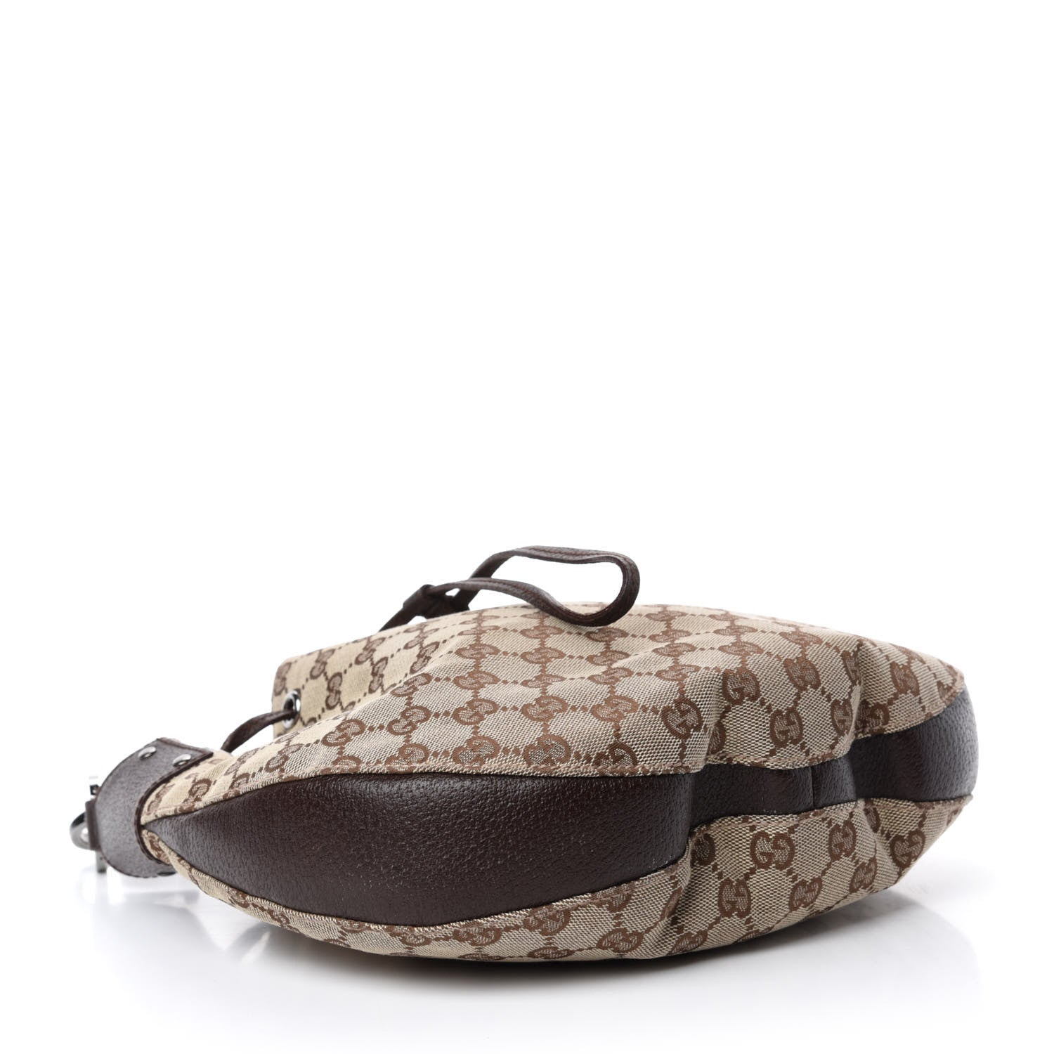 Gucci Monogram Drawstring Hobo Dark Brown 4 of 11