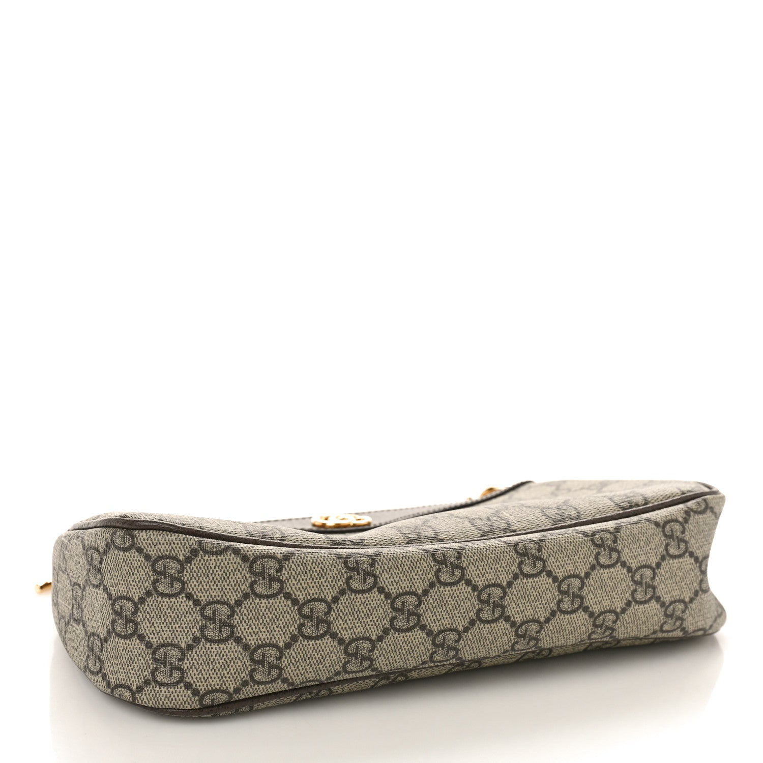 Gucci GG Supreme Monogram Textured Dollar Calfskin Web Small Ophidia GG Handbag Beige Ebony New Acero 4 of 10