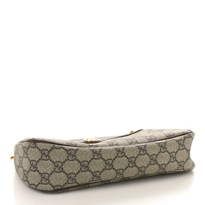 Gucci GG Supreme Monogram Textured Dollar Calfskin Web Small Ophidia GG Handbag Beige Ebony New Acero 4 of 10