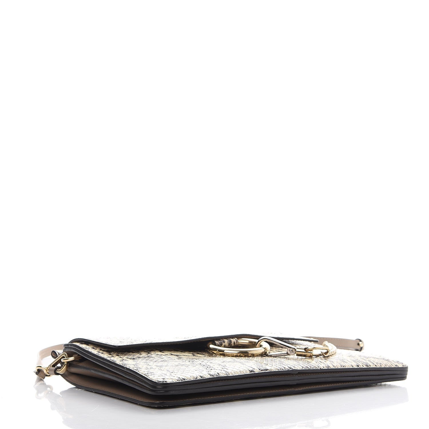 Chloe Python Medium Faye Shoulder Bag Natural 4 of 8