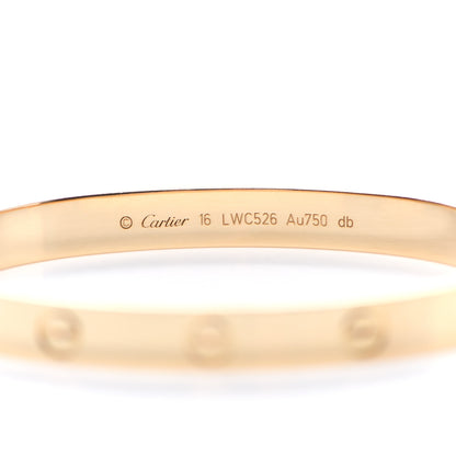 Cartier 18K Yellow Gold LOVE Bracelet 16 4 of 5