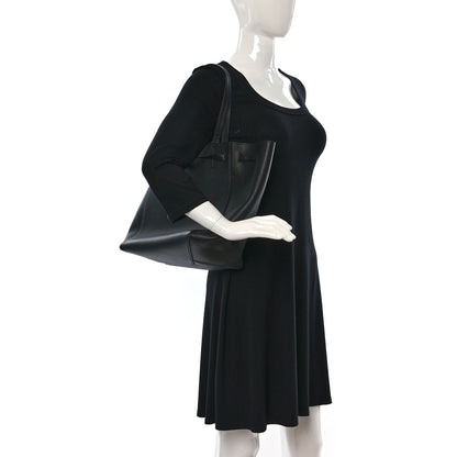 Celine Soft Grained Calfskin Small Belt Cabas Phantom Black 2 of 11