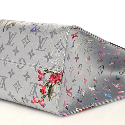 Louis Vuitton Metallic Monogram LV Garden OnTheGo MM Silver 9 of 9