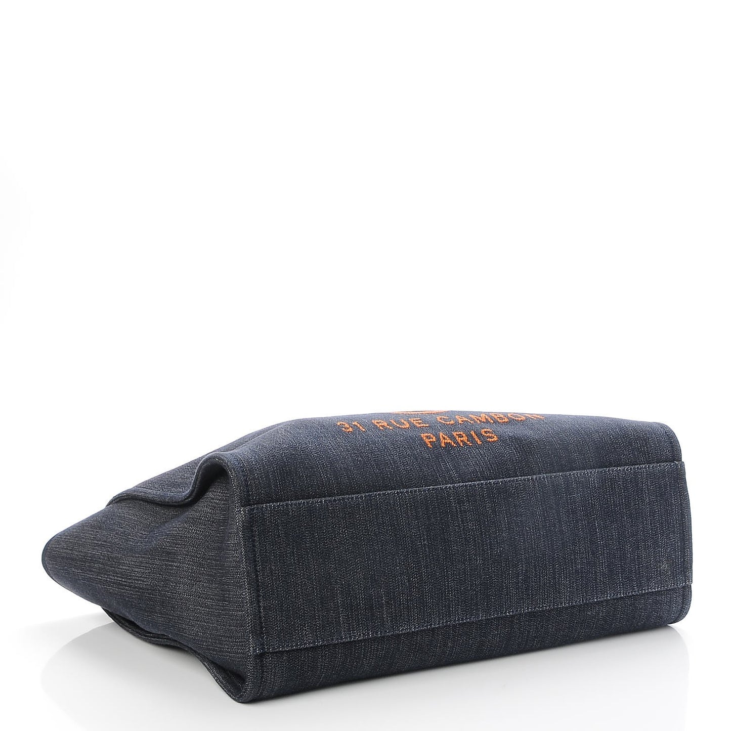 Canvas Large Deauville Tote Blue Orange