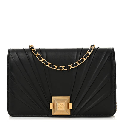 Chanel Lambskin Pyramid Wallet On Chain WOC Black 1 of 11