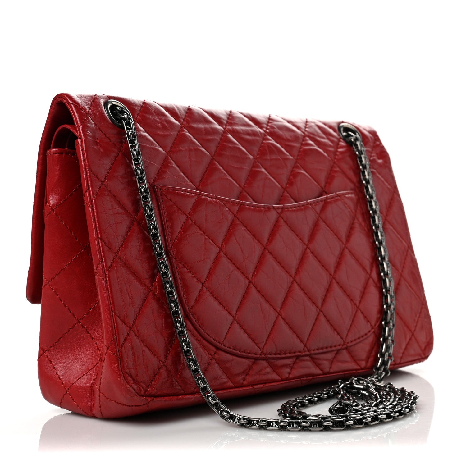 Chanel Aged Calfskin Quilted 2.55 Reissue 226 Flap Red 3 of 13