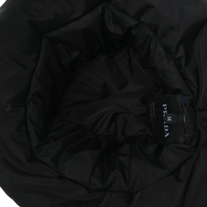 Prada Re-Nylon Metal Triangle Logo Padded Bucket Hat M Black 8 of 10