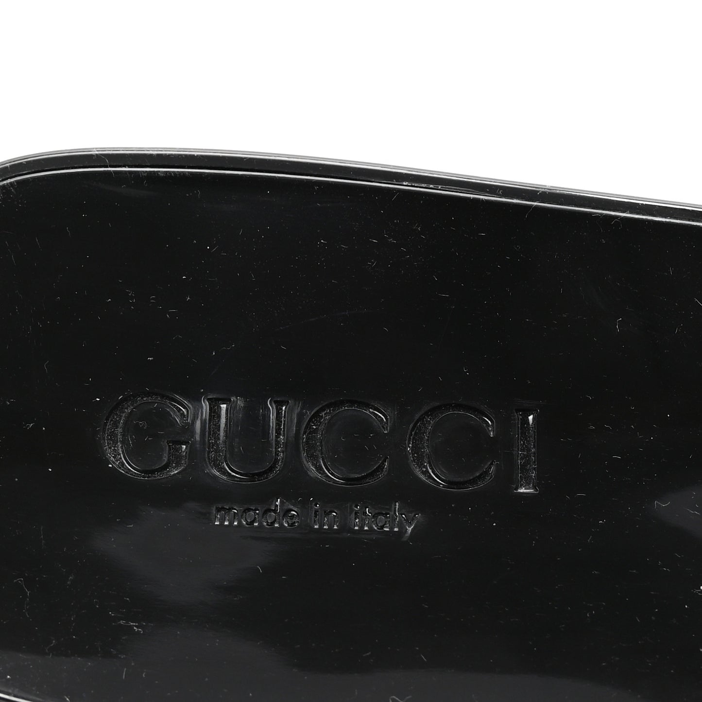 Rubber Gucci Logo Womens Platform 20/60mm Slide Sandals 39 Black
