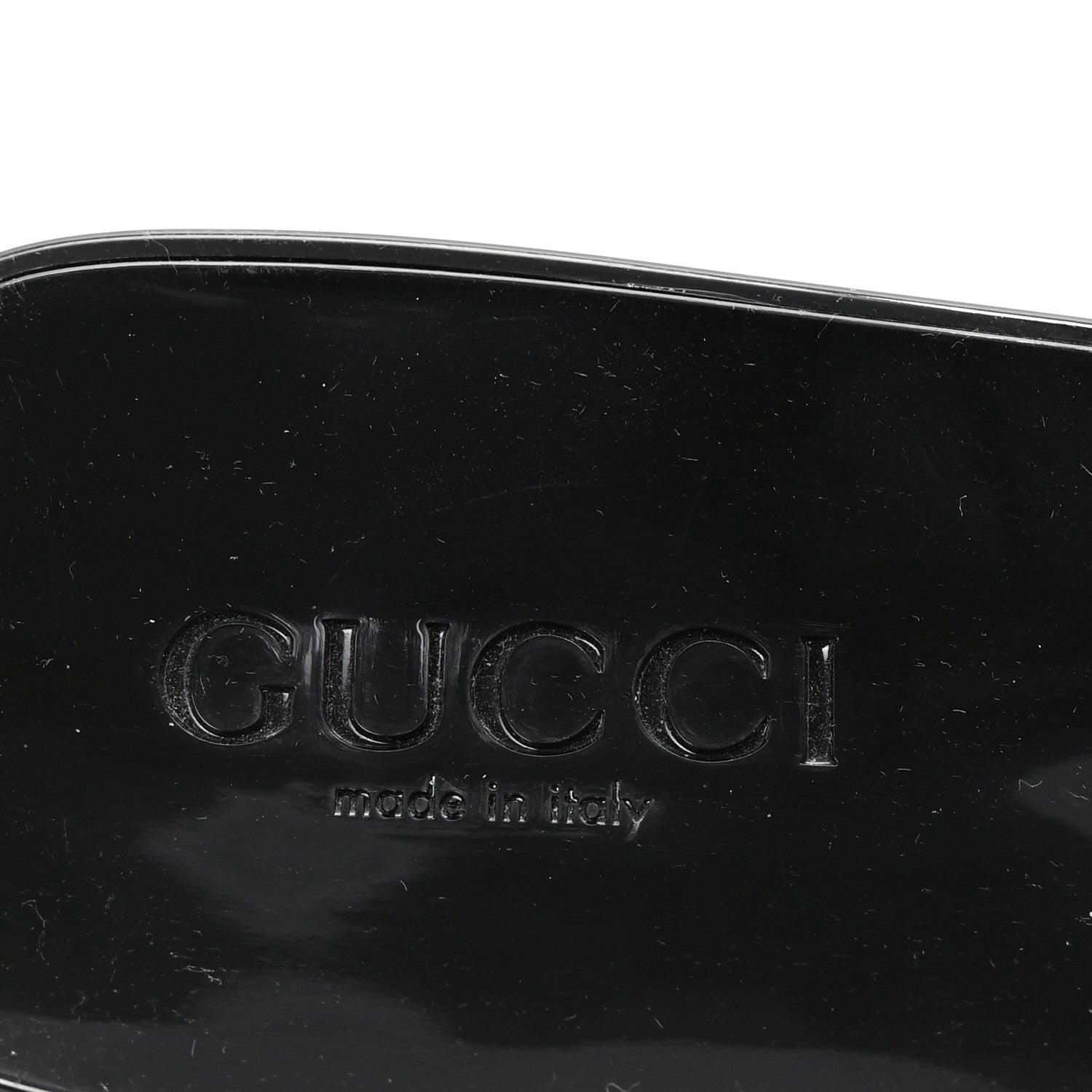 Gucci Rubber Gucci Logo Womens Platform 20/60mm Slide Sandals 39 Black 8 of 10