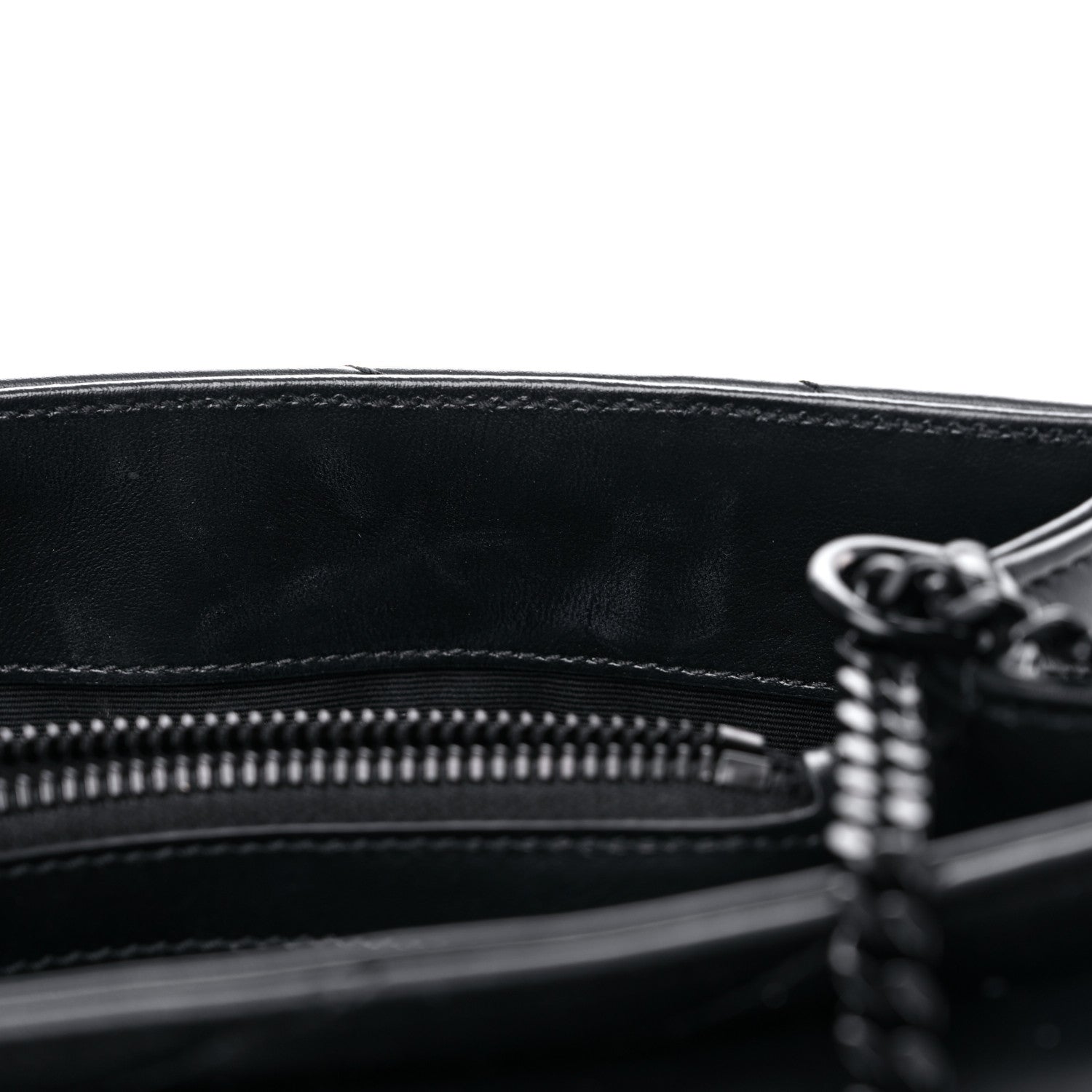 Saint Laurent Calfskin Y Quilted Monogram Monochrome Small Loulou Chain Satchel Black 15 of 21