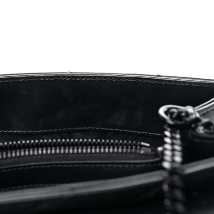Saint Laurent Calfskin Y Quilted Monogram Monochrome Small Loulou Chain Satchel Black 15 of 21