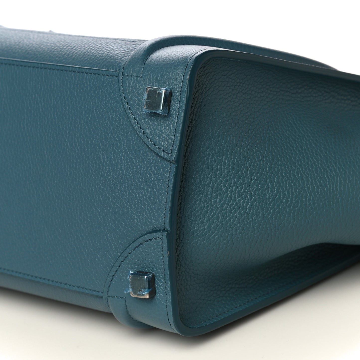 Drummed Calfskin Micro Luggage Celadon