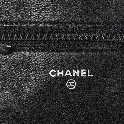 Chanel Calfskin Quilted Chain Around Boy Wallet On Chain WOC Black 7 of 10