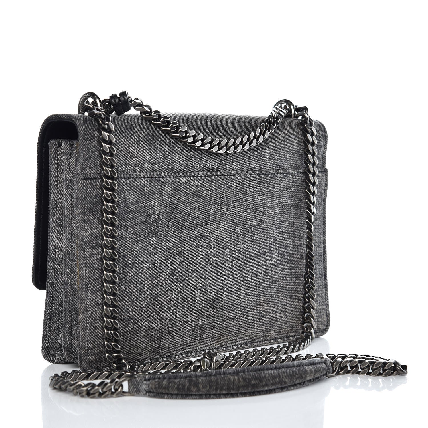 Saint Laurent Denim Medium Monogram Sunset Black 3 of 7