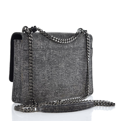 Saint Laurent Denim Medium Monogram Sunset Black 3 of 7