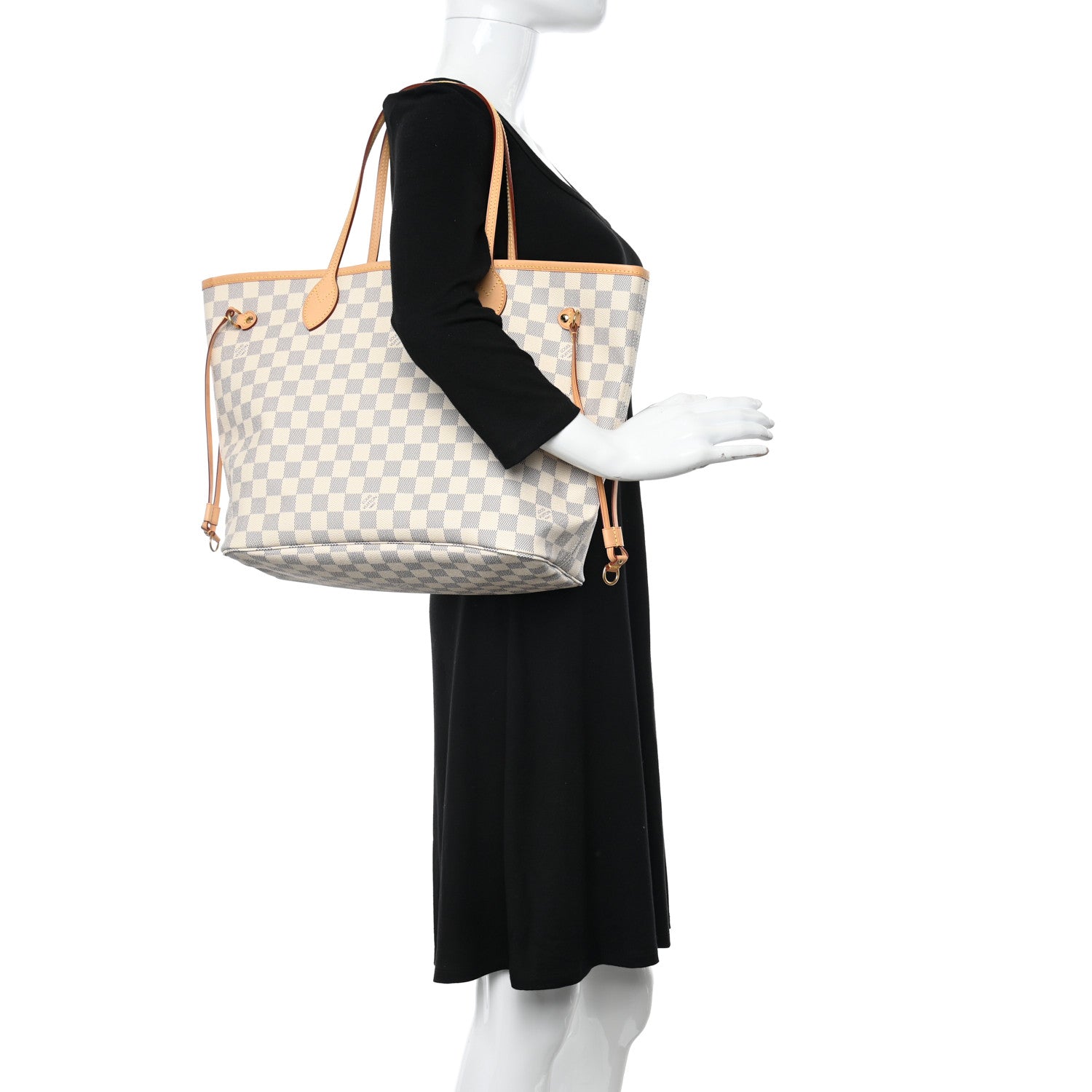 Louis Vuitton Damier Azur Neo Neverfull MM Rose Ballerine 2 of 13