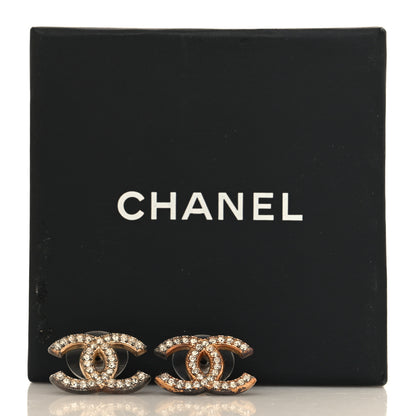 Chanel Crystal CC Earrings Light Gold 5 of 5