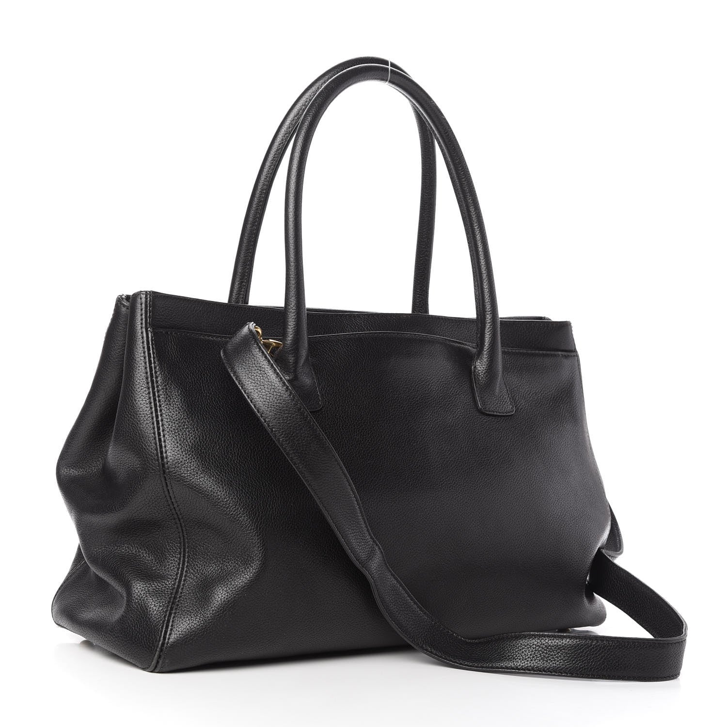 Chanel Calfskin Cerf Executive Shopper Tote Black 3 of 9