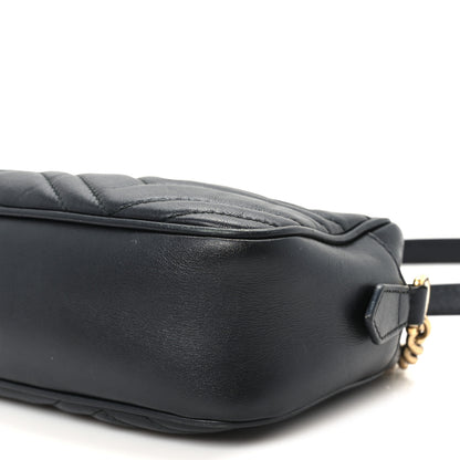 Gucci Calfskin Matelasse Small GG Marmont Chain Shoulder Bag Black 12 of 12