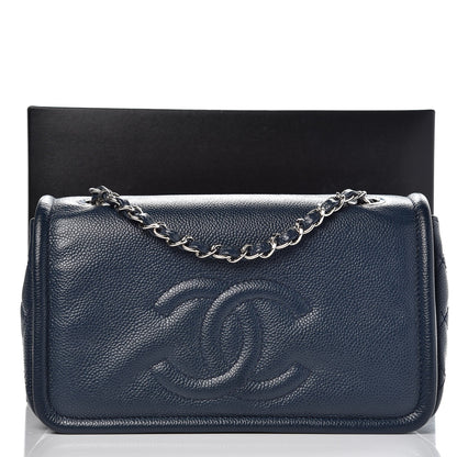 Chanel Caviar Medium Timeless CC Flap Navy Blue 9 of 10