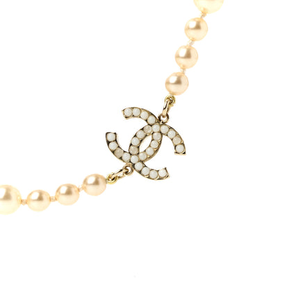 Chanel Graduated Pearl CC Long Necklace Gold 4 of 6