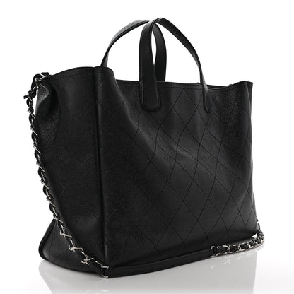 Chanel Caviar Stitched Large Shopping Tote Black 2 of 11
