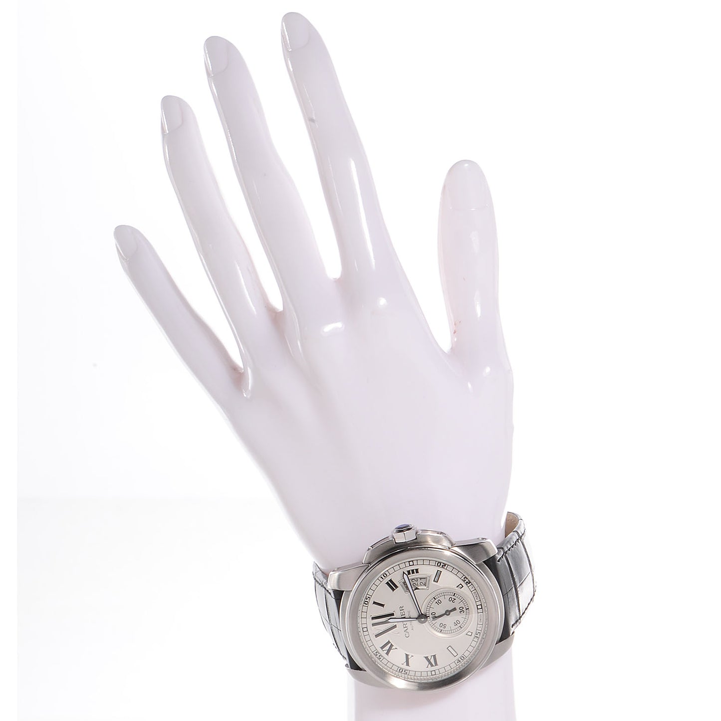 Stainless Steel Alligator 42mm Calibre de Cartier Automatic Watch