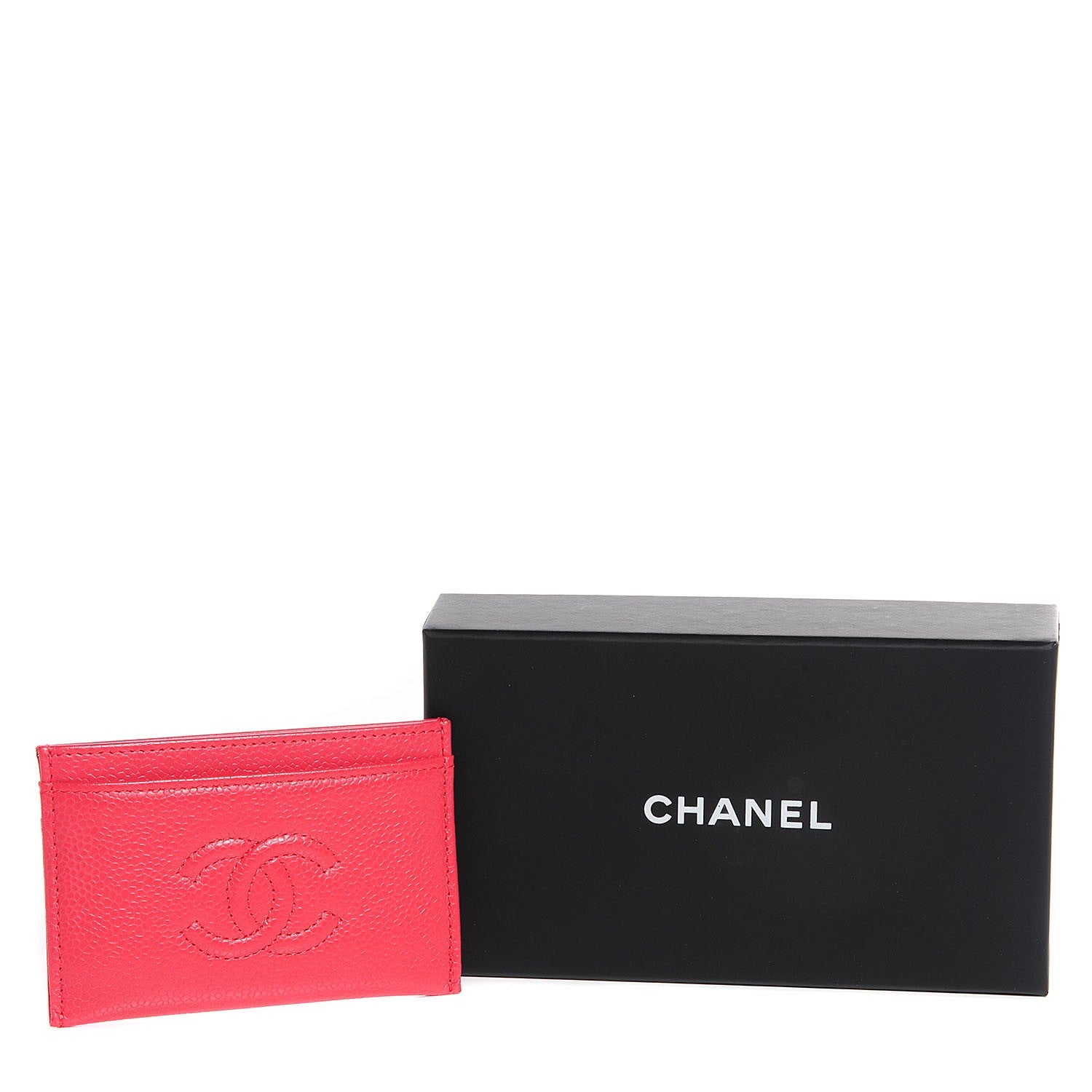 Chanel Caviar Timeless CC Card Holder Coral 8 of 8
