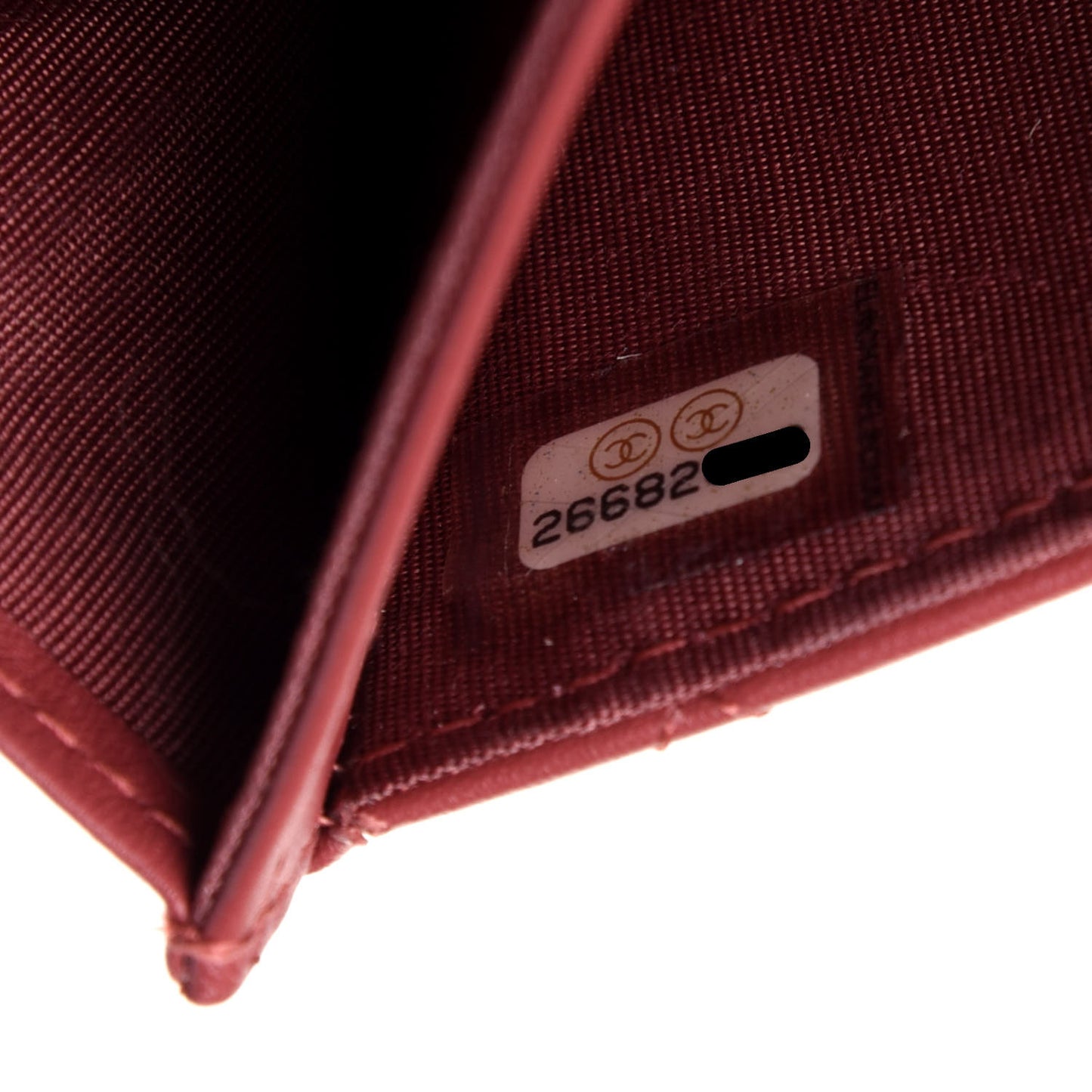 Lambskin Quilted Boy Card Holder Wallet Pink