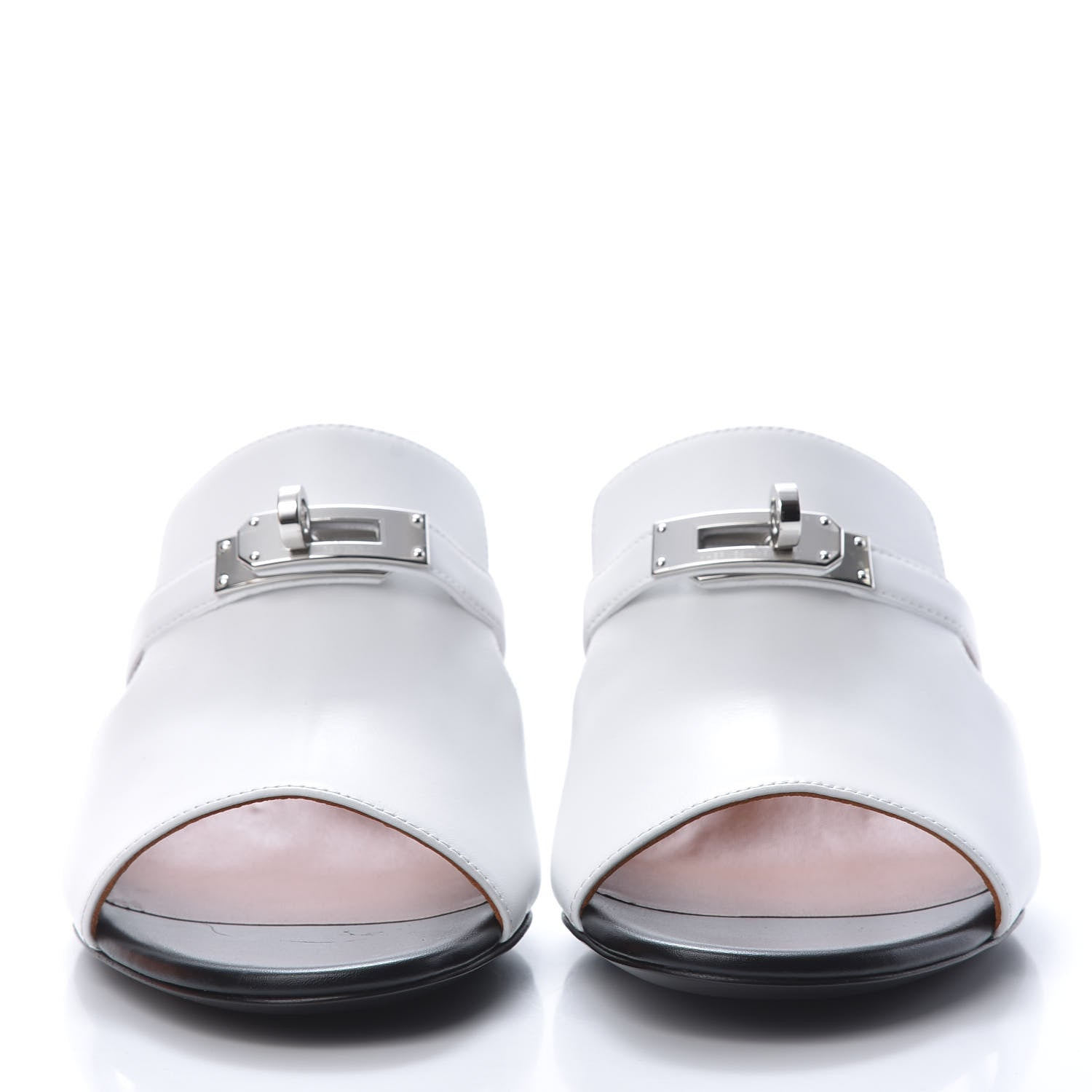 Hermes Goatskin Candy Sandals 37.5 White 2 of 8