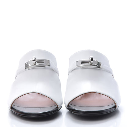 Hermes Goatskin Candy Sandals 37.5 White 2 of 8