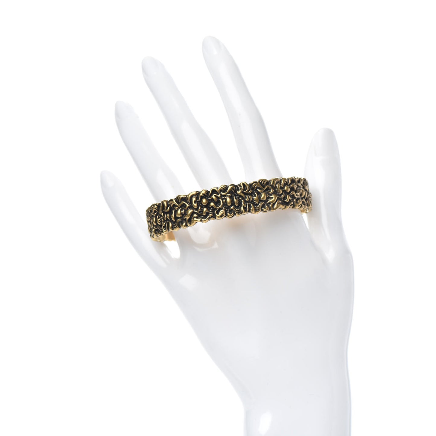 Metal Lion Mane Cuff Bracelet Aged Gold