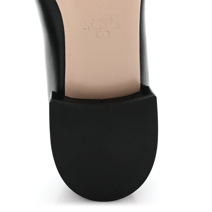 Valentino Garavani Kidskin Jewel Button Mary Jane Flats  38.5 Black Pink 7 of 10