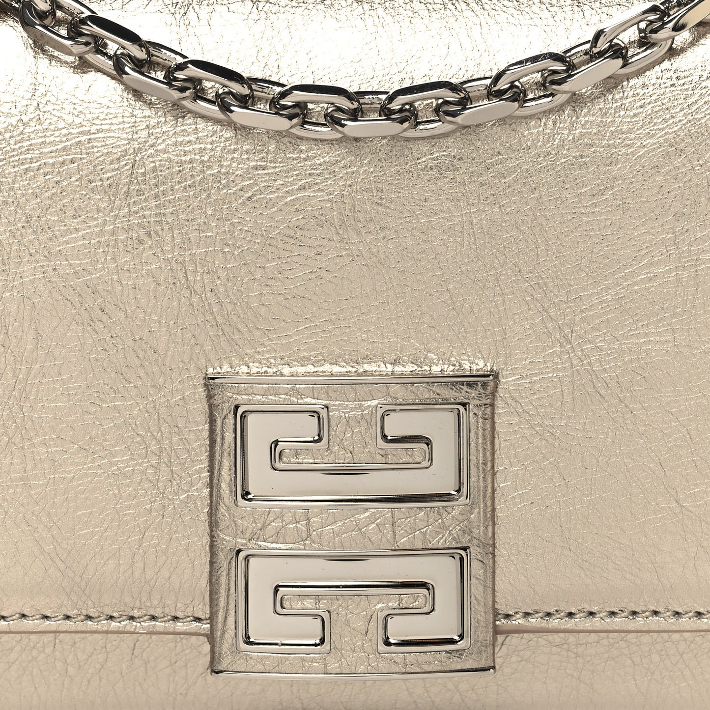 Laminated Calfskin Small 4G Sliding Chain Bag Dusty Gold