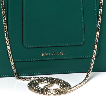Bulgari Calfskin Small Serpenti Forever Snake Strap Crossbody Bag Emerald Green 11 of 12