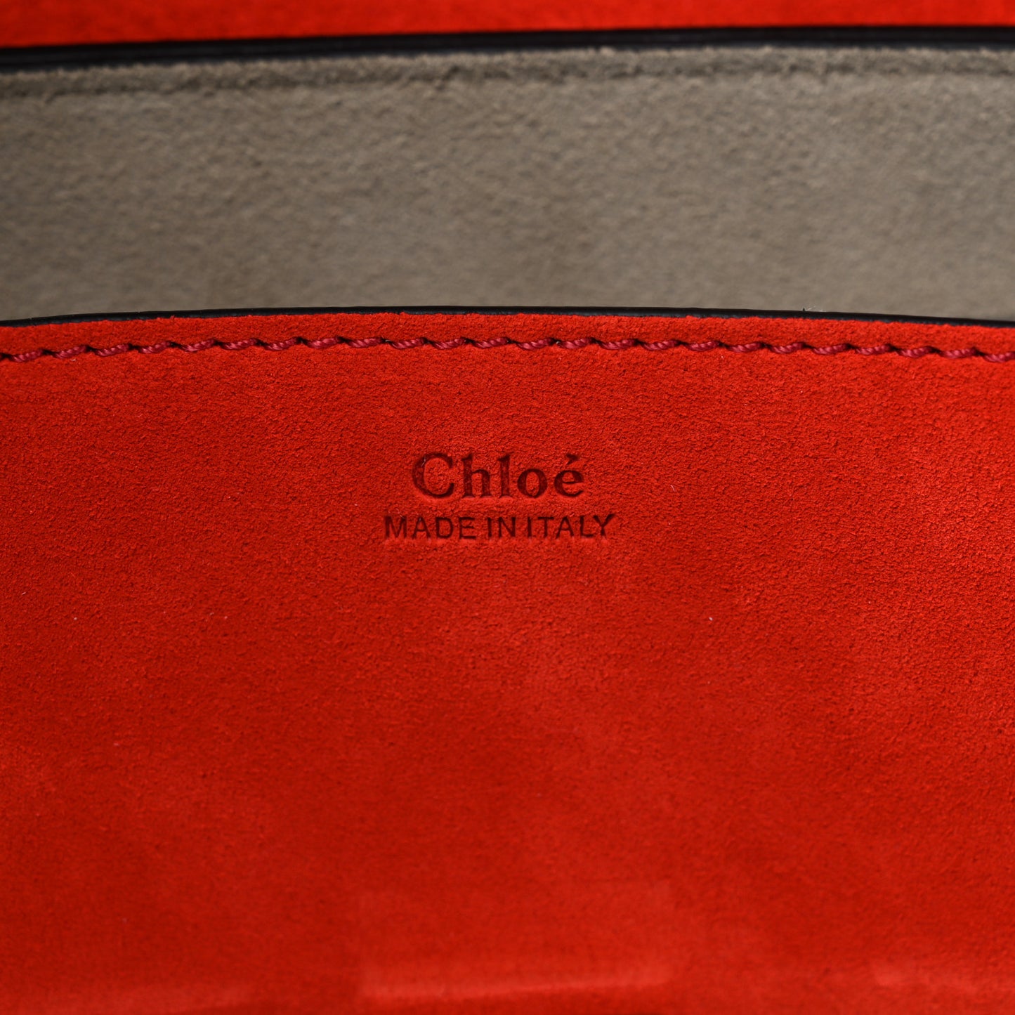 Suede Smooth Calfskin Drew Shoulder Bag Plaid Red