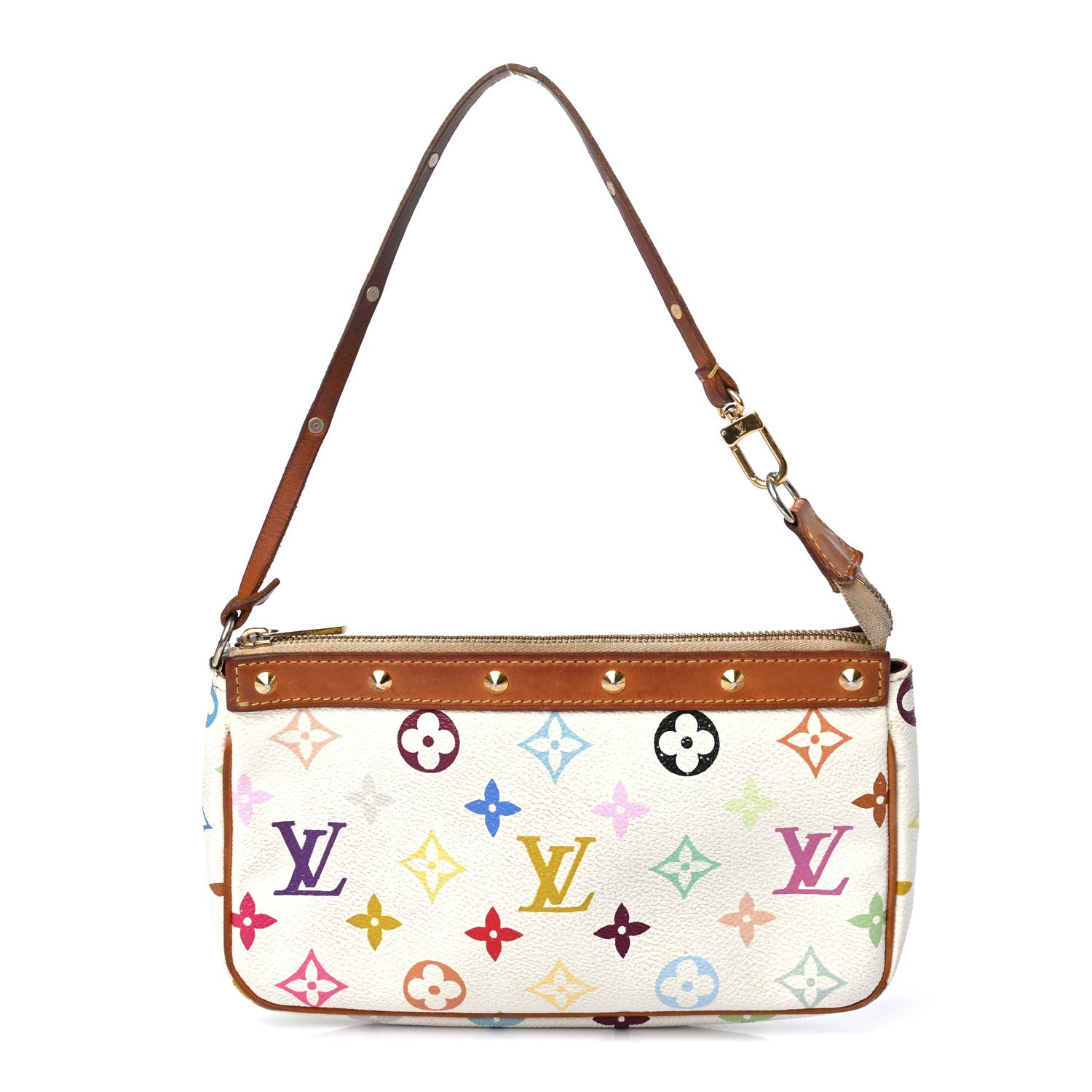 Louis Vuitton Monogram Multicolor Pochette Accessories White 1 of 10