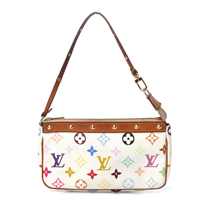 Louis Vuitton Monogram Multicolor Pochette Accessories White 1 of 10