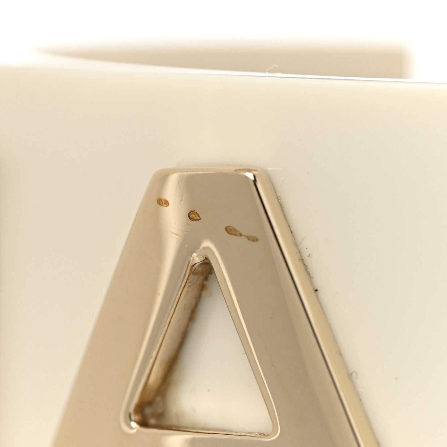 Resin Metal Cuff White