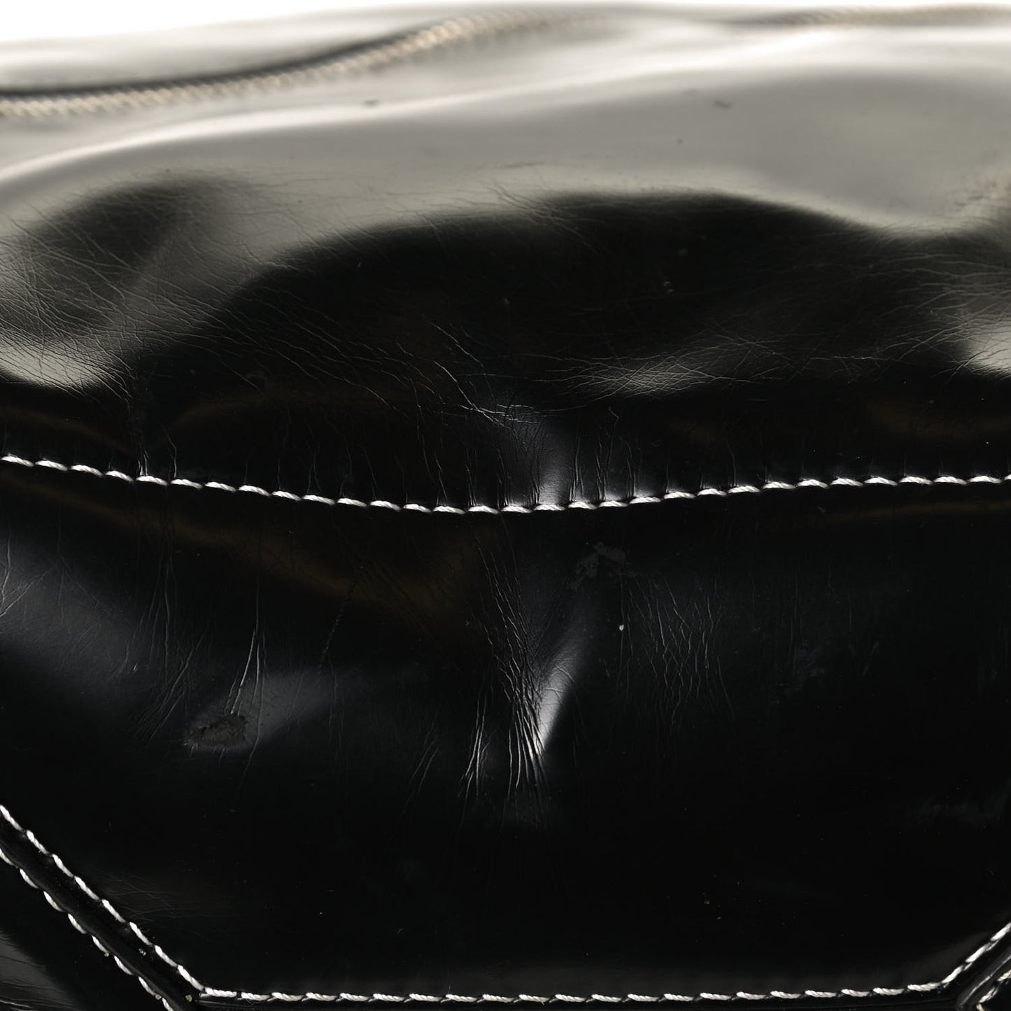 Calfskin Large Cire Zip Hobo Black
