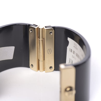 Chanel Resin Pearl CC Cuff Black 4 of 6