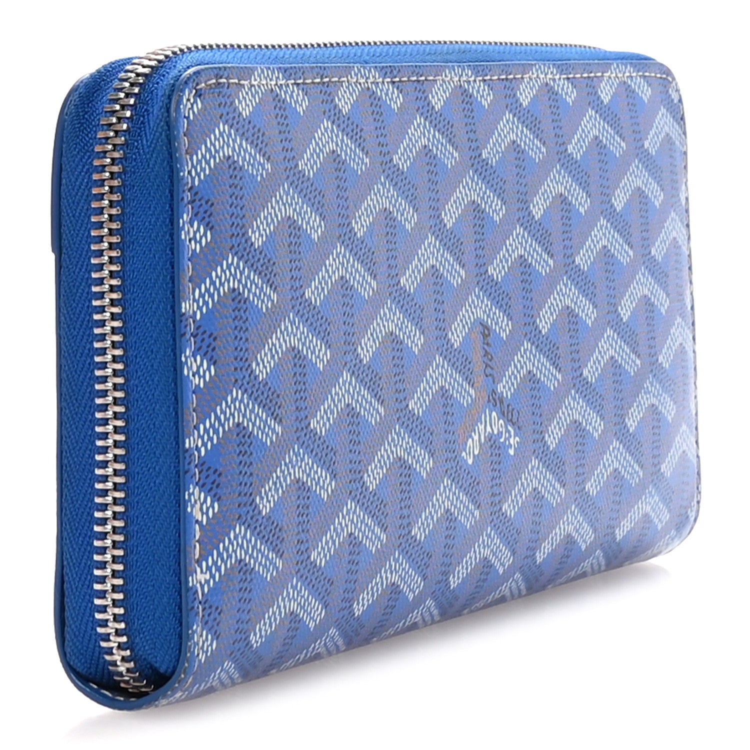 Goyard Goyardine Matignon Zip Around GM Wallet Sky Blue Sky Blue 6 of 16
